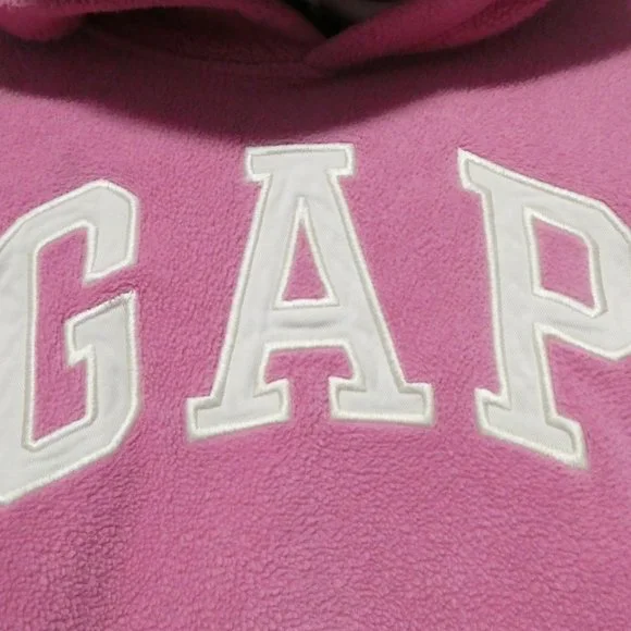 GAP Shirts Tops Vintage Gap Large Pink Fleece Hoodie With